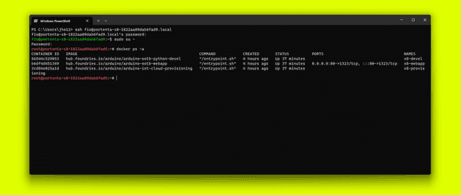 Portenta X8 Communication over SSH Session Portenta X8 Communication over SSH Session