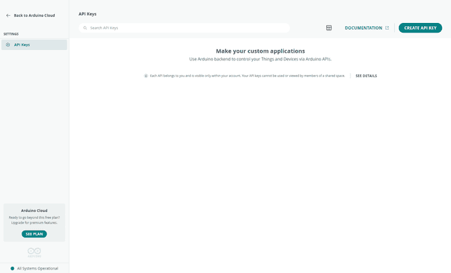 Arduino Cloud New API Key Arduino Cloud New API Key