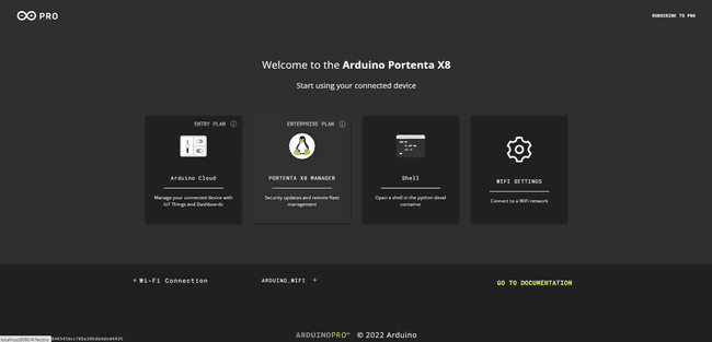 Out-of-the-box Portenta X8 Manager Out-of-the-box Portenta X8 Manager