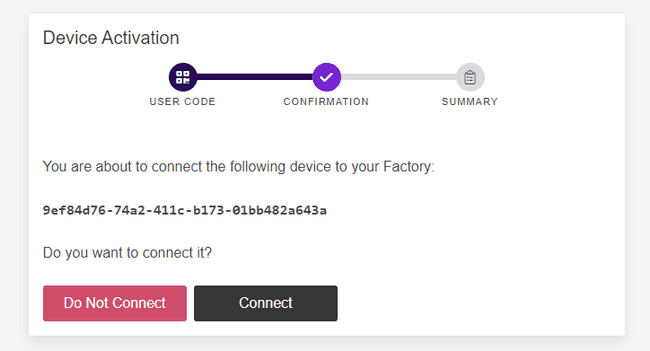 FoundriesFactory device confirmation FoundriesFactory device confirmation