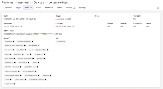 FoundriesFactory device target specs FoundriesFactory device target specs