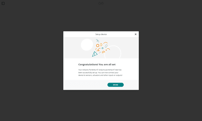 Successful provisioning Successful provisioning