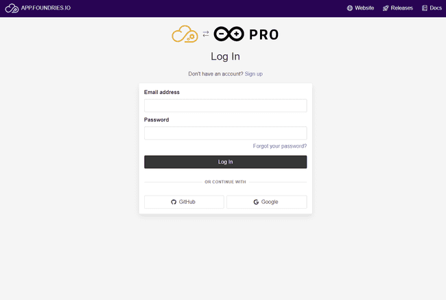 Foundries.io login Foundries.io login