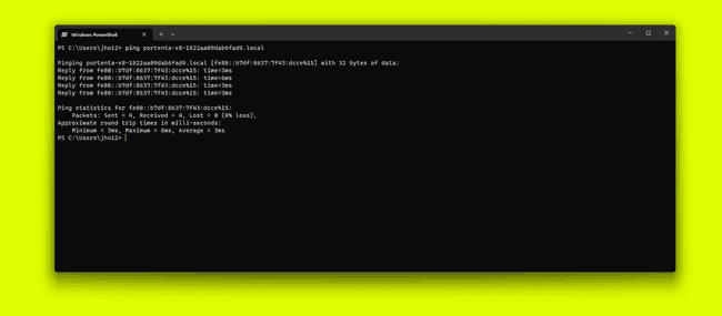 Device Ping Test Device Ping Test
