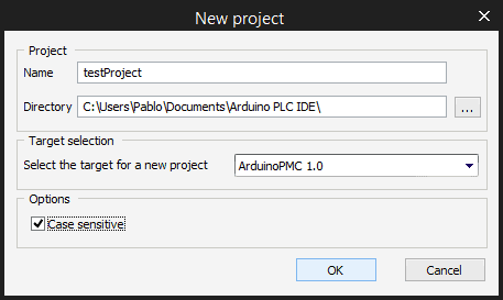 Create new project