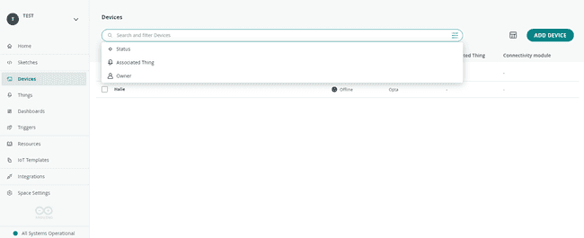 Search and filter among devices Search and filter among devices